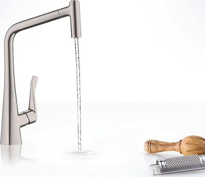 Смеситель для кухонной мойки Hansgrohe Metris 14820800, сталь