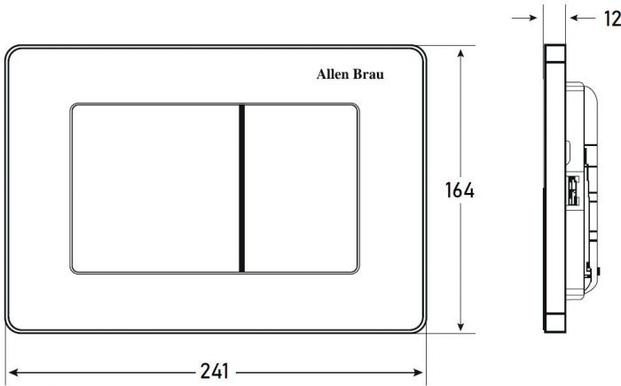 Клавиша смыва Allen Brau Infinity 9.20006.BN сталь браш