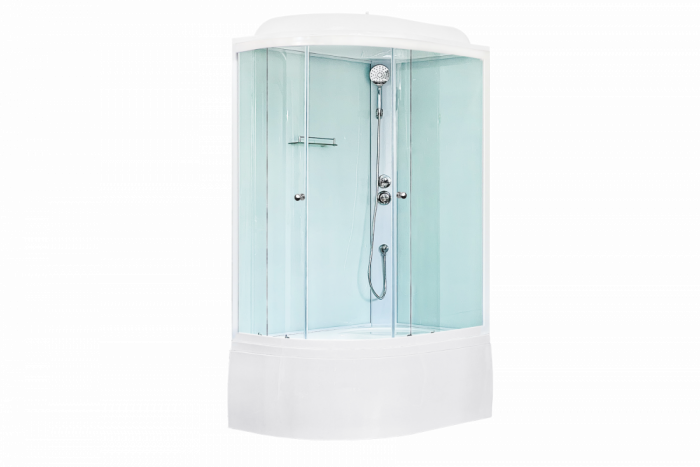 Душевая кабина 120х80 см Royal Bath ВК RB8120BK5-WT-R стекло прозрачное