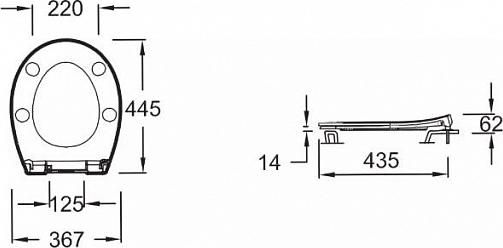 Унитаз c инсталляцией Jacob Delafon Patio rimless, сиденье тонкое микролифт, клавиша хром (E29025+EDV102+E23157+E4316)