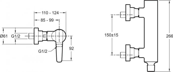 Смеситель для душа Jacob Delafon Aleo+ E72318-CP