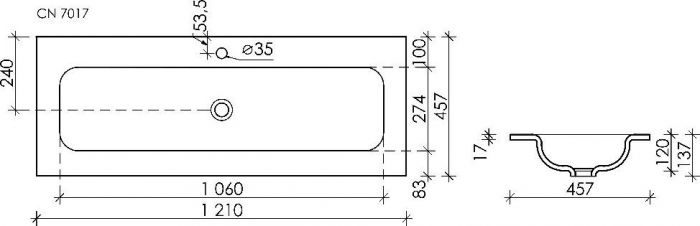 Раковина Ceramica Nova Element 121 CN7017, белый