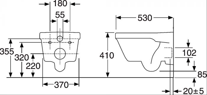 Подвесной унитаз Gustavsberg Hygienic Flush WWC 5G84HR01 безободковый