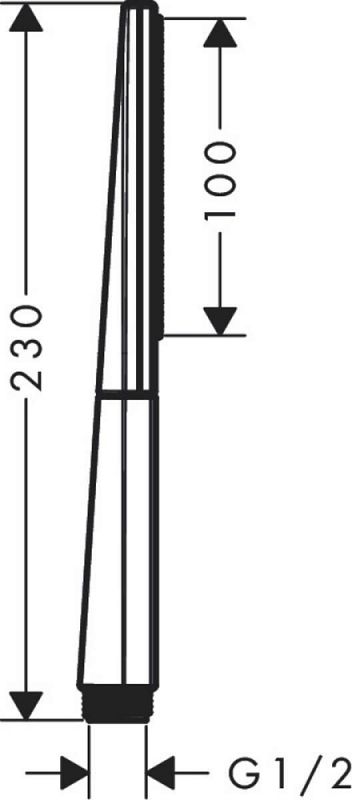 Ручной душ Hansgrohe Rainfinity Baton 100 1jet 26866700, белый матовый