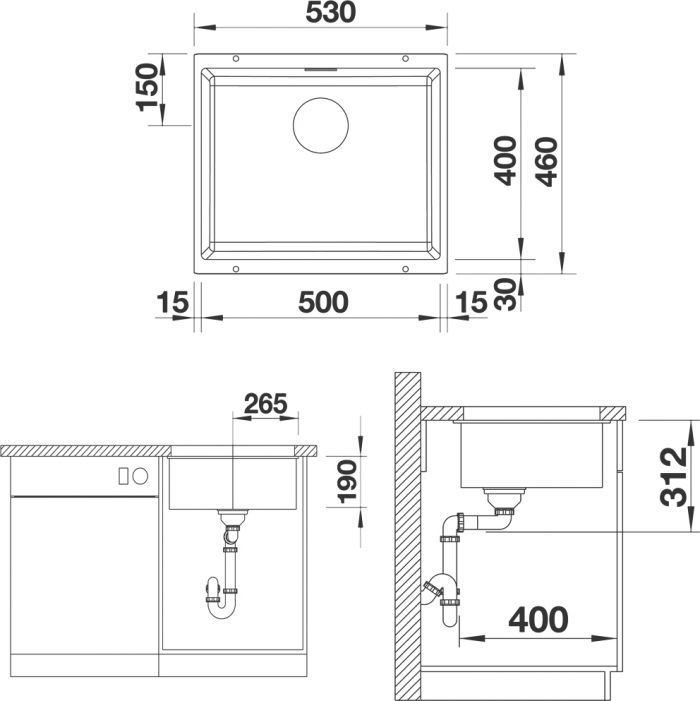 Кухонная мойка Blanco Etagon 500-U 521841