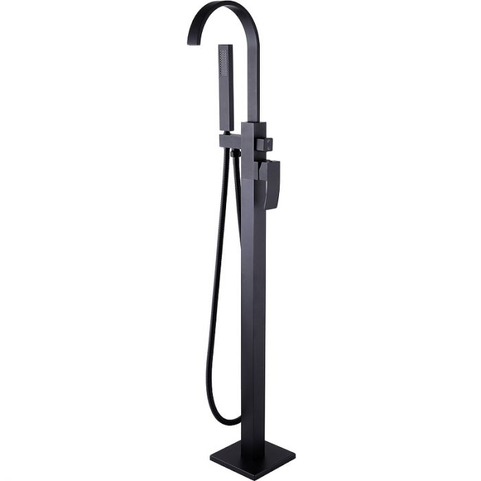 Смеситель для ванны Abber Wasserfall AF8615B, черный матовый