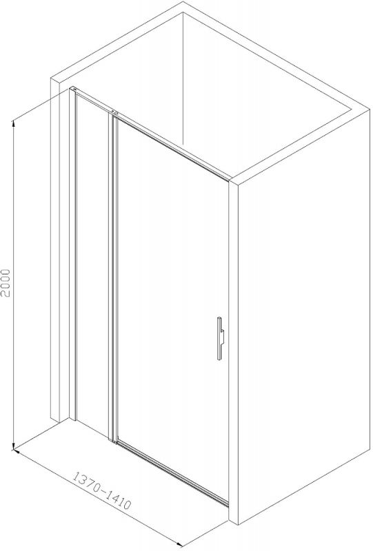 Душевая дверь Allen Brau Priority 140 3.31010.00G хром