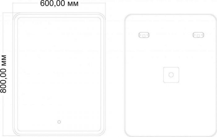 Зеркало Art&Max Vita 60 AM-Vit-600-800-DS-F с подсветкой, белый