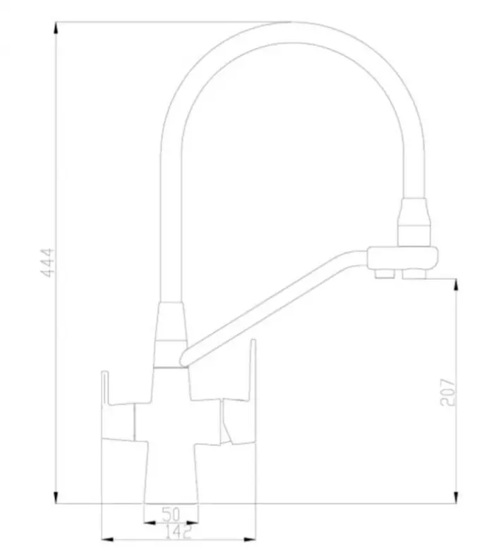Смеситель для кухни Zorg Steel Hammer SH 903-6 BLACK BR бронза, черный