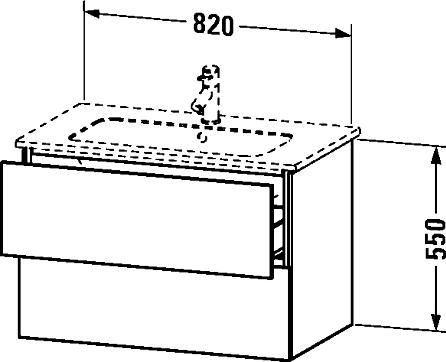 Тумба с раковиной Duravit L-Cube LC6241 83 белая