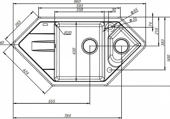 Кухонная мойка Iddis Vane G V36C965i87, коричневый