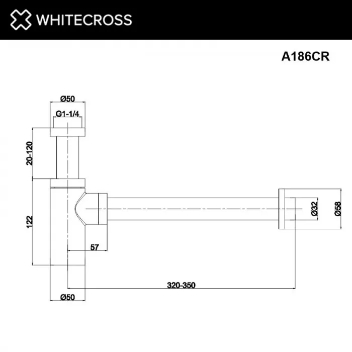 Сифон для раковины Whitecross A186GL золото