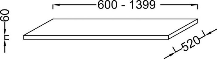 Столешница для раковины 100 см Jacob Delafon Parallel EB50-1000-E10 квебекский дуб