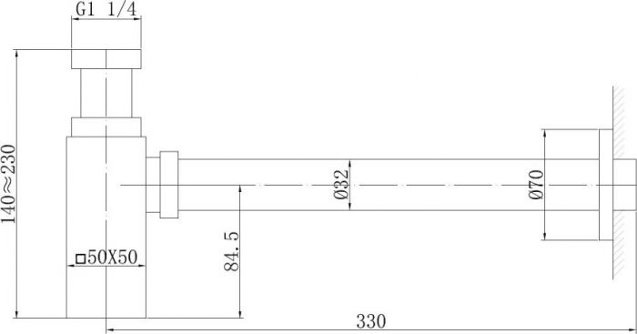 Сифон для раковины Abber AF0031NG, никель