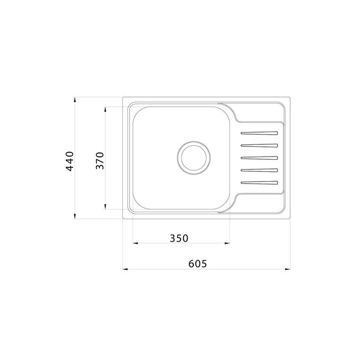 Мойка кухонная Iddis Sound SND60SDi77 серый