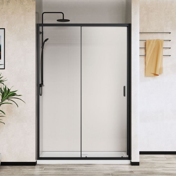 Душевая дверь Vincea City VDS-5CT110CLB 110x195 см, черный, стекло прозрачное