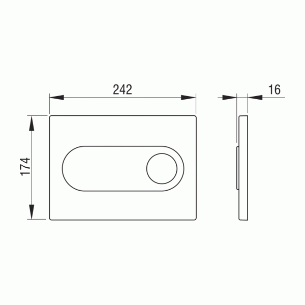 Кнопка смыва Pestan Onyx 40006363 белый