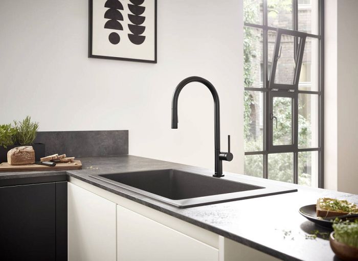Смеситель для кухни Hansgrohe Talis M54 72801670, матовый чёрный