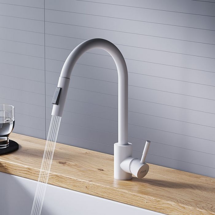 Смеситель для кухни Dorff Logic D3007533, белый матовый