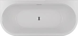 Акриловая ванна Riho Desire Back2wall Velvet Sparkle System B089013220 180x84 белая/черная матовая