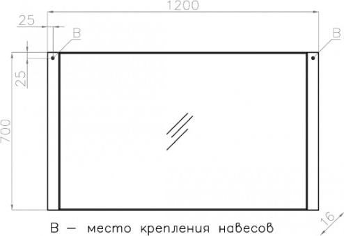Зеркало Style Line Лотос 120 белый ЛС-00000621