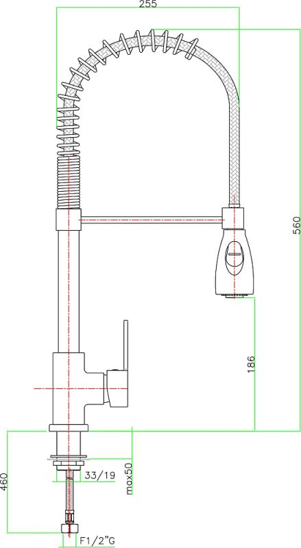 Смеситель Fiore Katana 77CR5425 для кухонной мойки