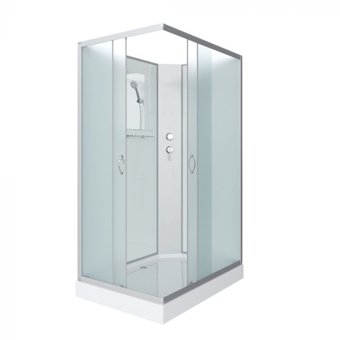 Душевая кабина Niagara Classic 432953QBK стекло матовое, профиль серебро