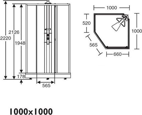 Душевая кабина 100x100 IDO Showerama 8-5 4985122010