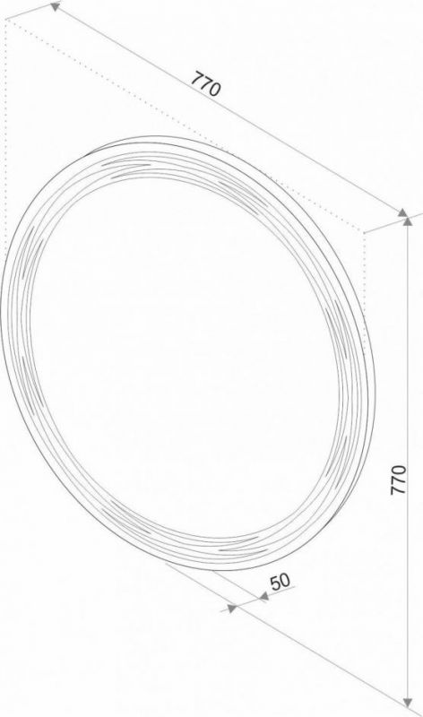 Зеркало Art&Max Bologna AM-Bol-D770-DS-F-H с подсветкой, белый