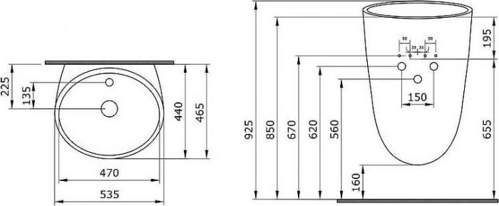 Раковина Bocchi Venezia 1083-001-0126, белый глянец