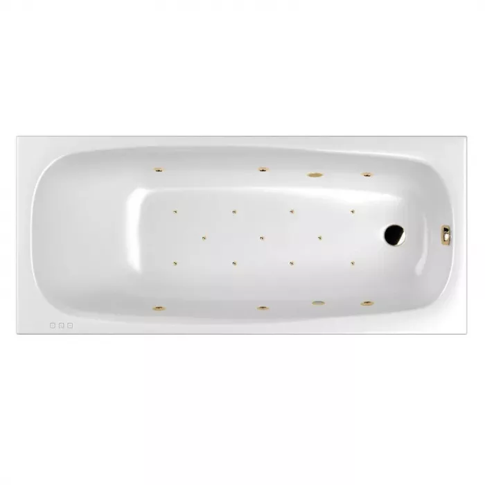Акриловая ванна Whitecross Layla Slim 170х75 0122.170075.100.RELAX.GL золото, белый