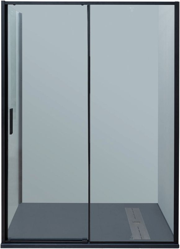 Душевая дверь Aquanet Pleasure Evo AE65-N140-BT профиль черный, стекло прозрачное