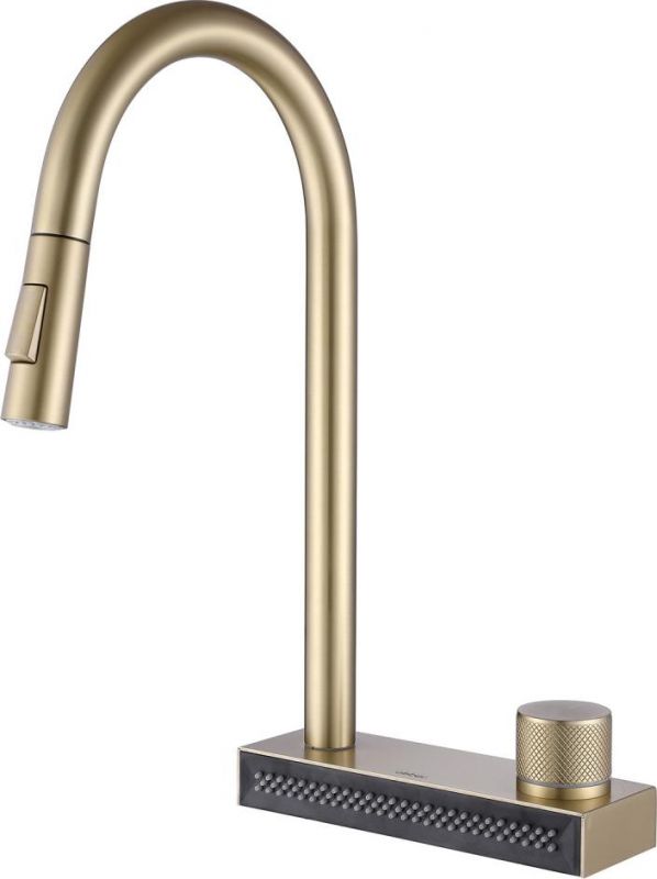 Смеситель для кухни ABBER Wasser Kreis AF8114G, матовое золото