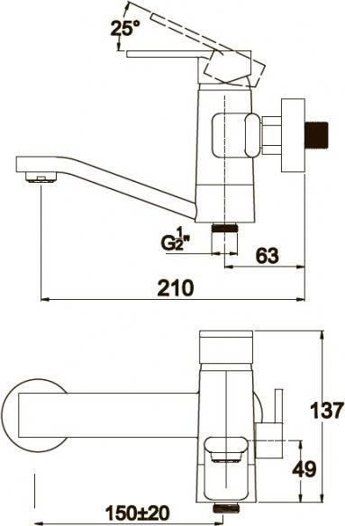 Раковина AM.PM X-Joy 120 R M85AWPR1201WG, белый