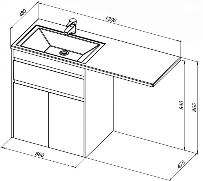 Раковина 40 см Ravak Uni Slim XJX01140003