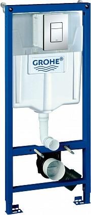 Инсталляция с клавишей смыва Grohe Rapid SL 38772001 с унитазом Villeroy & Boch O'Novo 5660HR01 с сиденьем микролифт