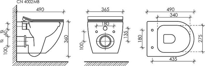 Смеситель для ванны с душем Am.Pm X-Joy F85A95000, хром