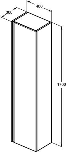 Шкаф-пенал Ideal Standard Tesi T0054OV, белый