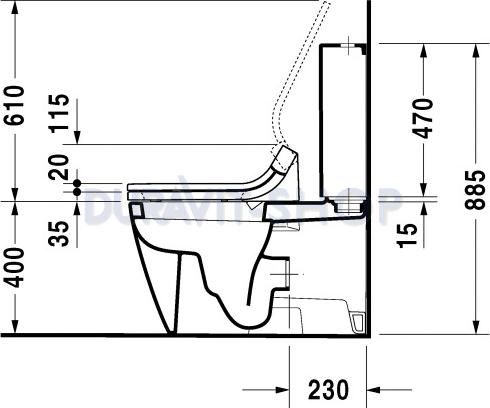 Напольный унитаз Duravit Starck-2 2129090000 с бачком 0933000005