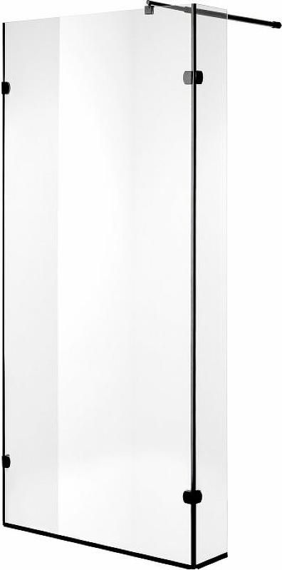 Душевая перегородка Niagara Nova 100 NG-682-10BLACK, профиль черный, стекло прозрачное