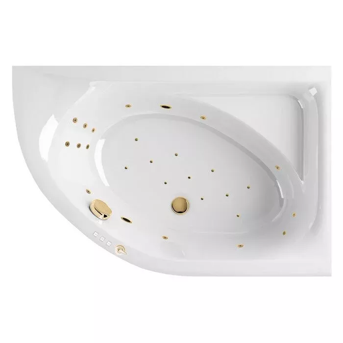 Акриловая ванна Excellent Aquarella 150х100 WAEX.ARP15.ULTRA.GL золото, белый