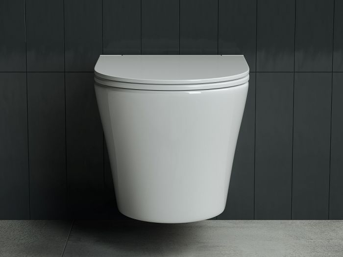 Комплект Унитаз подвесной Ceramicanova Forma CN3011 с микролифтом + Инсталляция DIWO + Кнопка 7310 белая