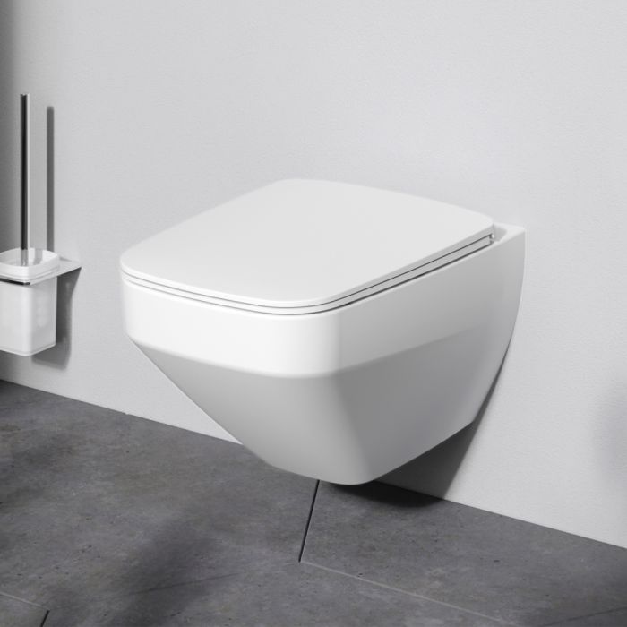 Подвесной безободковый унитаз Am.Pm Inspire V2.0 C50A1700MWSC с сиденьем микролифт, белый матовый