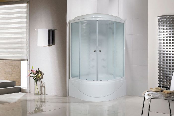 Душевая кабина 100х100 см Royal Bath ВК RB100BK3-WC стекло матовое с гидромассажем