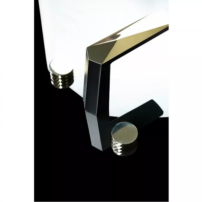 Смеситель для раковины Boheme Venturo 150-BG-DIAMOND золото, черный