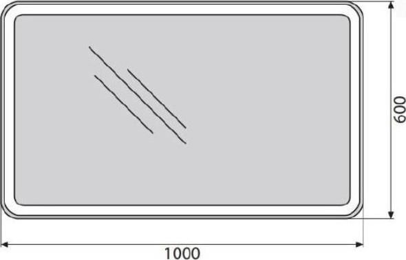 Зеркало BelBagno SPC-MAR-1000-600-LED-BTN