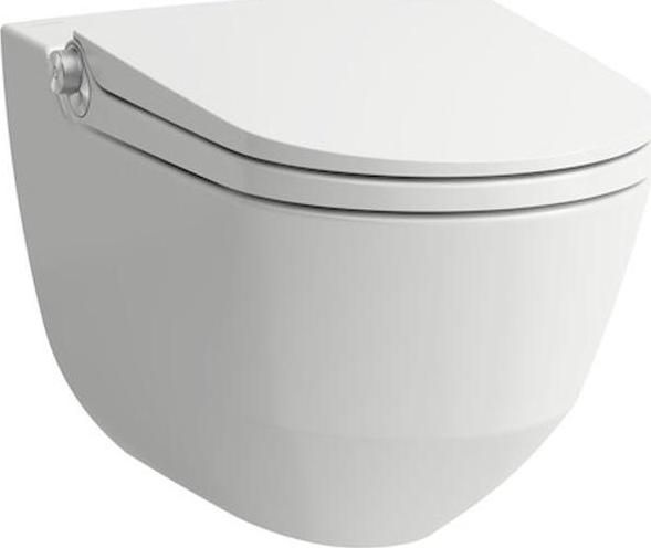 Унитаз-биде подвесной Laufen Cleanet Riva Rimless 8.2069.1.400.000.1 безободковый и крышкой-сиденьем микролифт
