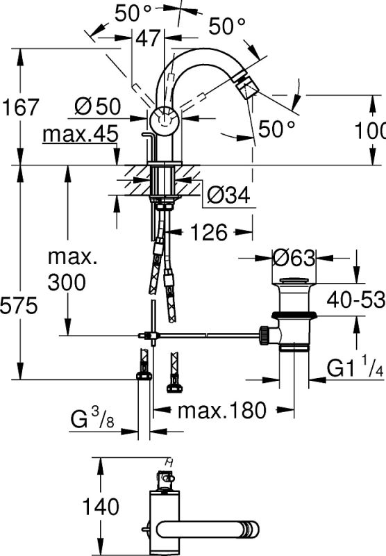 Смеситель Grohe Atrio New 32108003 для биде