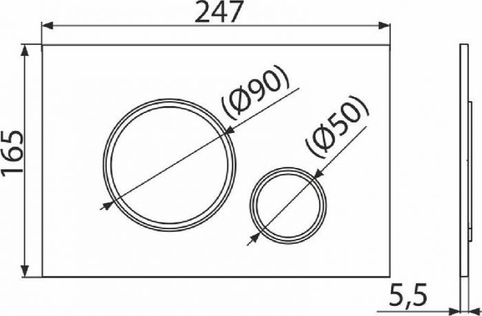 Кнопка смыва AlcaPlast THIN M775, белый/золото