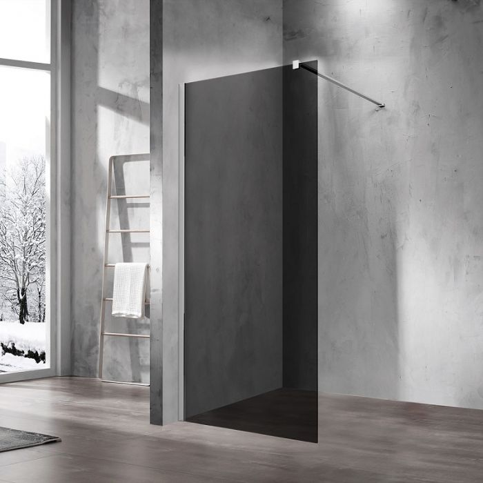 Душевая перегородка Vincea Walk-In VSW-1H900CG, стекло тонированное, профиль хром